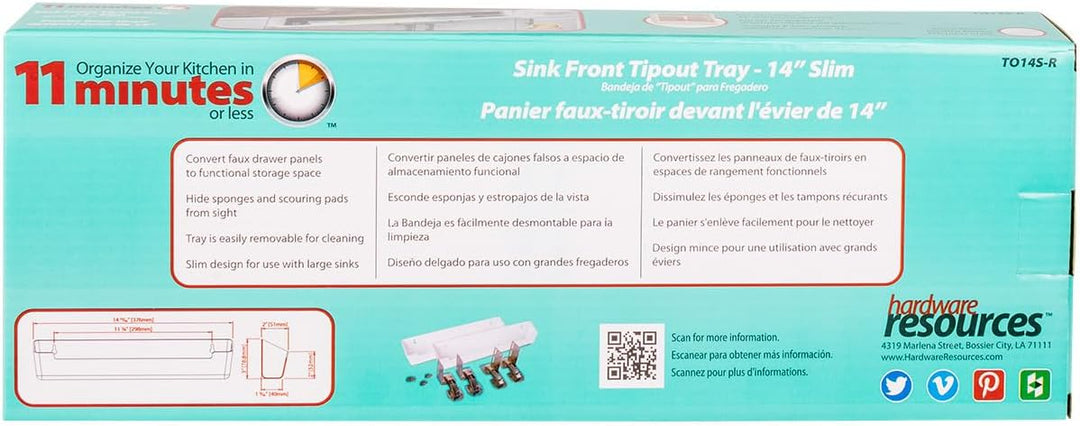 Hardware Resources 35,6 cm Kunststoff-Tipout 2 Flache Tabletts, Zink, Weiss/opulenter Garten, 3" (H)