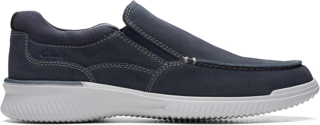 Clarks Herren Donaway Free Slipper 42.5 EU Weit Navy Waxy, 42.5 EU Weit Navy Waxy