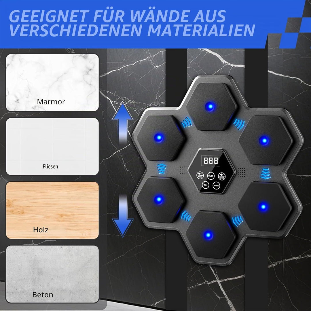Musikboxmaschine, Boxen Wandmontage Maschine mit Handschuhen, Smart Bluetooth interaktive Punching T