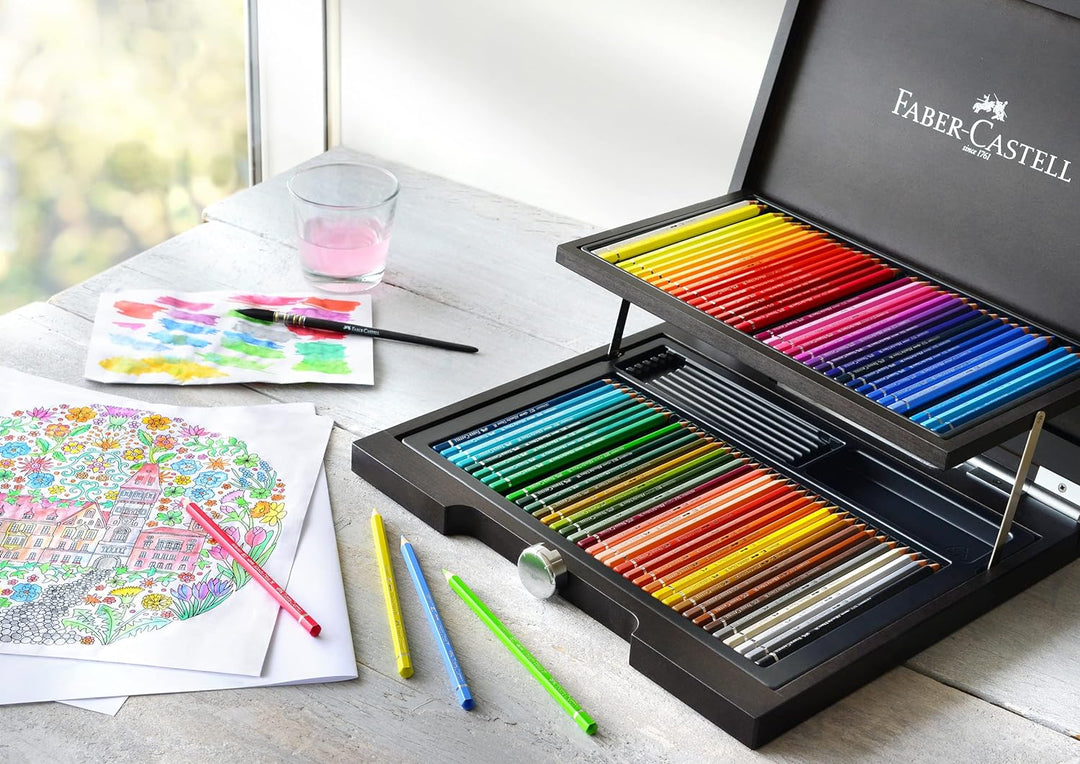 Faber-Castell 117572 - Aquarellstift Albrecht Dürer, 72er Holzkoffer 72 Stück (1er Pack) Holzkoffer