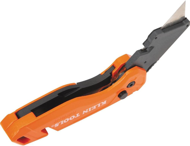 Klein Tools 44303 | Universalmesser klappbar mit Klingenaufbewahrung | Faltbares Teppichmesser mit S