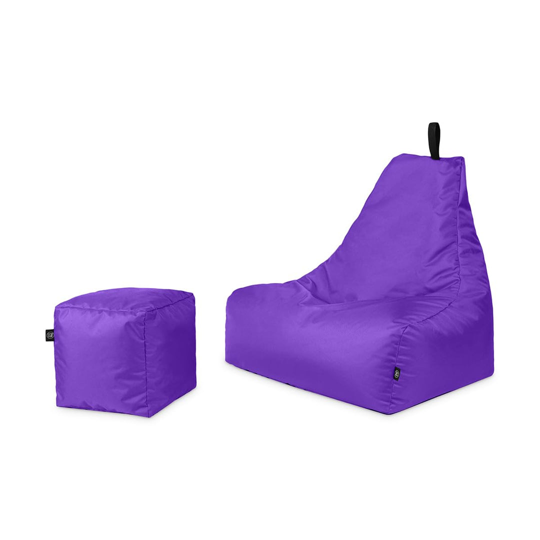 PATCH HOME Sitzsack Sitzkissen Beanbag Premium Lounge Gaming Sessel inkl. Würfel In & Outdoor geeign