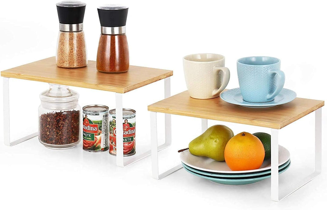 LIANTRAL Küchenschrank Organizer 4er-Set , Regaleinsatz im Küchenschrank, Erweiterbar & Stapelbar Ge