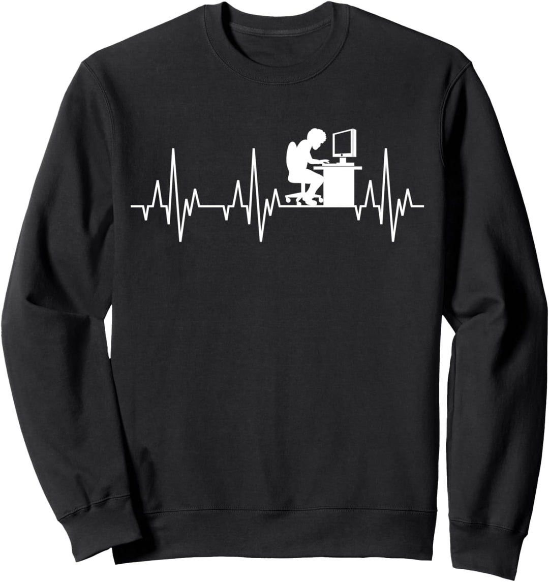 Computer Freak Geek PC Nerd Game Gamer Herzschlag Fun Humor Sweatshirt