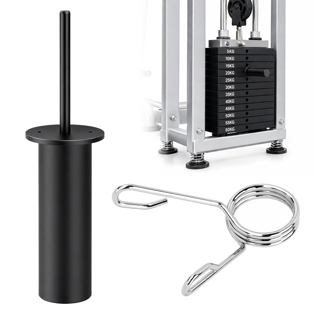 Gym Pin für Zusatzgewicht, Durchmesser 10mm Länge 110 mm Gympin mit Federclip für Zusatzgewicht Gewi