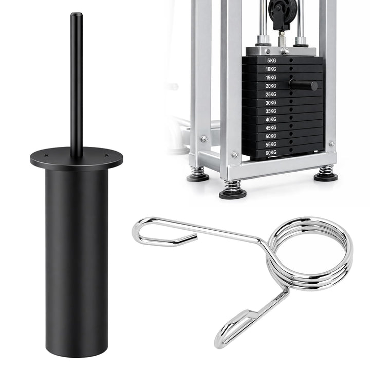 Gym Pin für Zusatzgewicht, Durchmesser 10mm Länge 110 mm Gympin mit Federclip für Zusatzgewicht Gewi