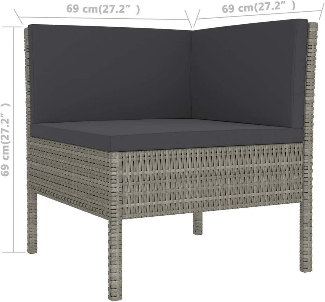 Tidyard 3-TLG.Garten-Lounge-Set Gartenmöbel-Set Gartenset Mobel Sofagarnitur Gartensofa Gartengarnit