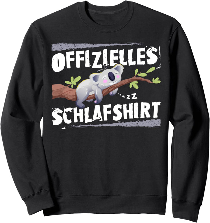 Offizielles Schlafshirt, schlafender Koala, Pyjama Shirt Sweatshirt