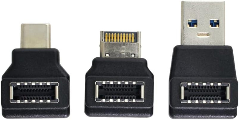 Xiwai 3 x USB 3.1 Frontplattenleiste, Buchse Typ E auf Stecker Typ-A & Typ-C USB-C Motherboard-Verlä