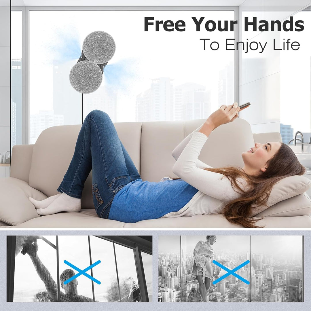 3500Pa Fensterputzroboter, Wenig Lärm Fensterroboter mit Sprühfunktion,Fensterreiniger Roboter Elekt