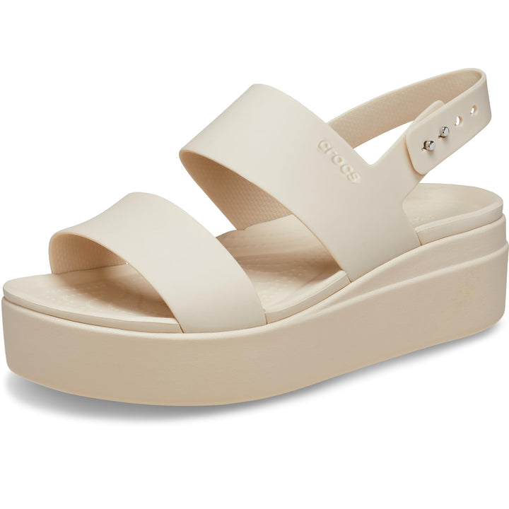 Crocs Damen Brooklyn Low Wedge Sandalen, 33/34 EU Sandstein