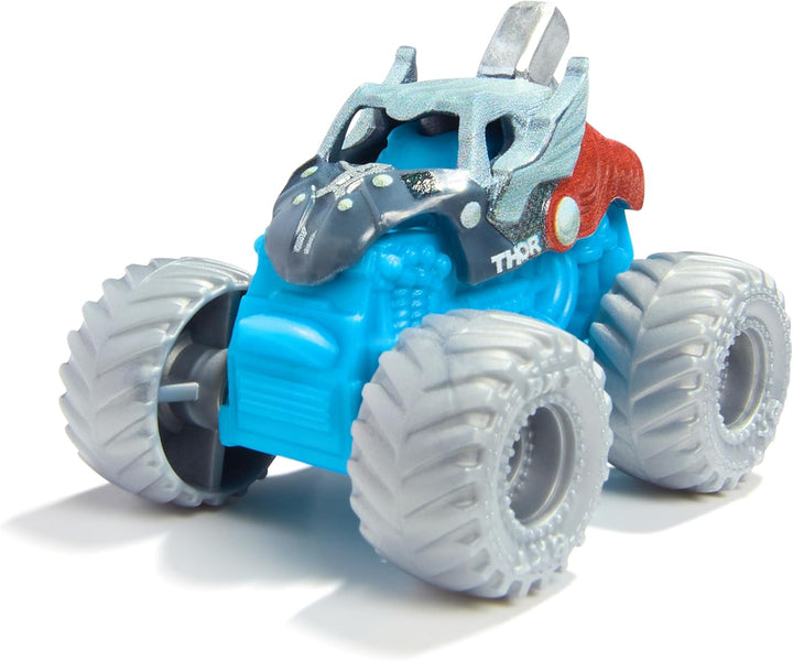 Monster Jam, Marvel Offizieller Mini-5er-Pack mit Mystery-Sammel-Monster-Truck, Massstab 1:87, Überr