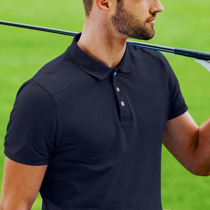 LiKing Herren Polo Shirts Baumwolle 3er Set Poloshirt Männer Hemd T-Shirt Kurzarm Shirt Einfarbig Ca