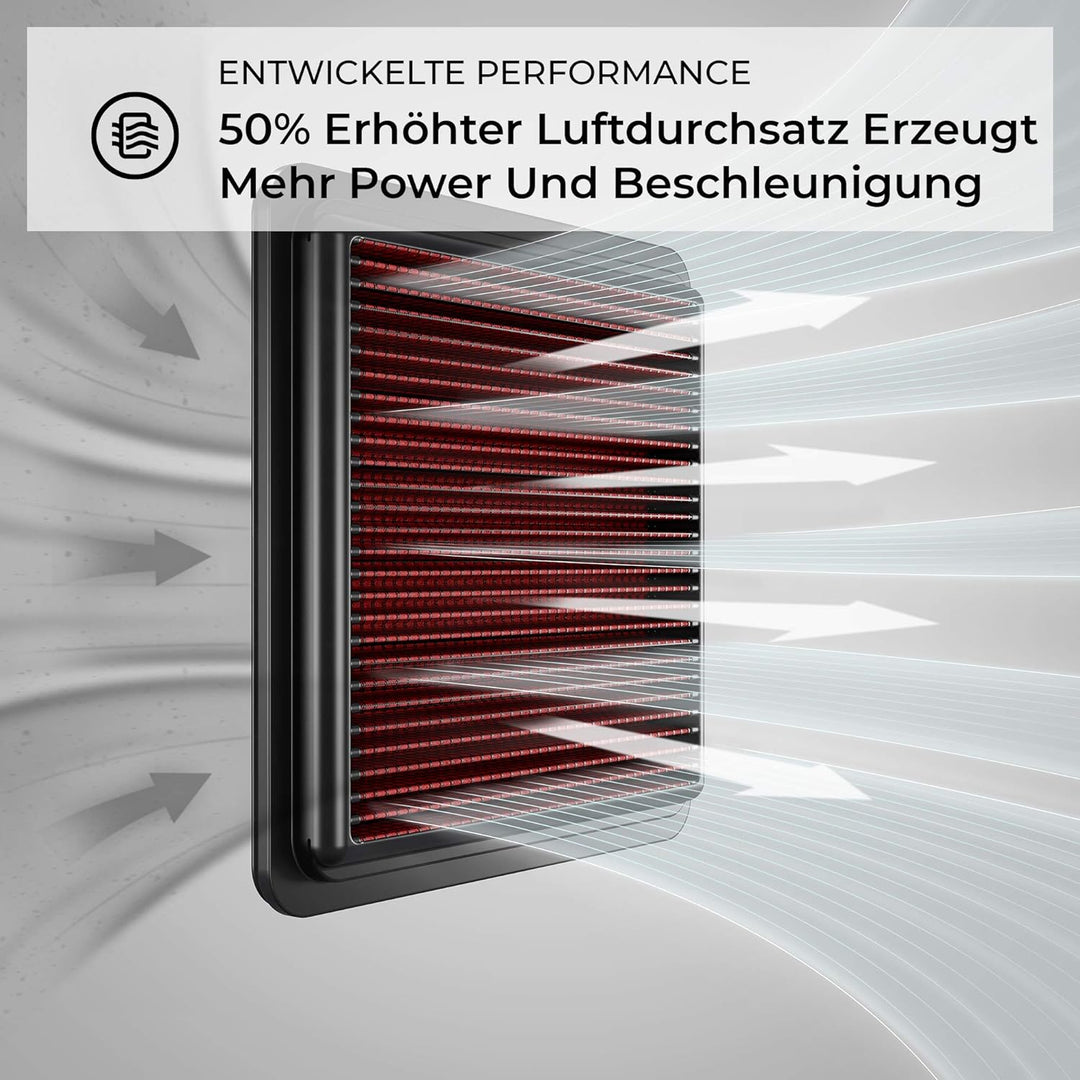 K&amp;N 33-2003 Motorluftfilter: Hochleistung, Prämie, Abwaschbar, Ersatzfilter,Erhöhte Leistung, 1967-2