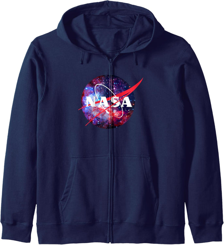 NASA Purple Pink Mix Galaxy Style Logo Kapuzenjacke