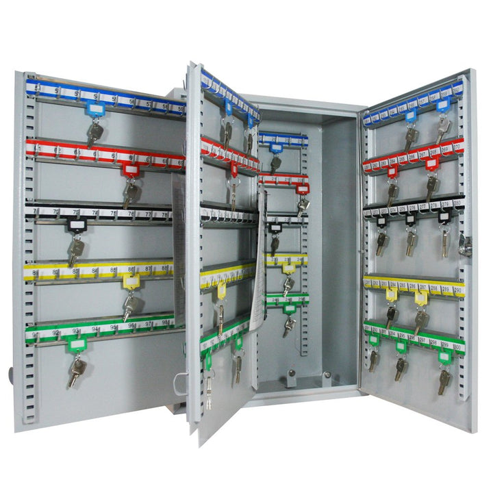 HMF 135300-07 Schlüsselschrank Schlüsselkasten, 300 Haken, 55,0 x 38,0 x 20,5 cm, 14,5 kg, lichtgrau