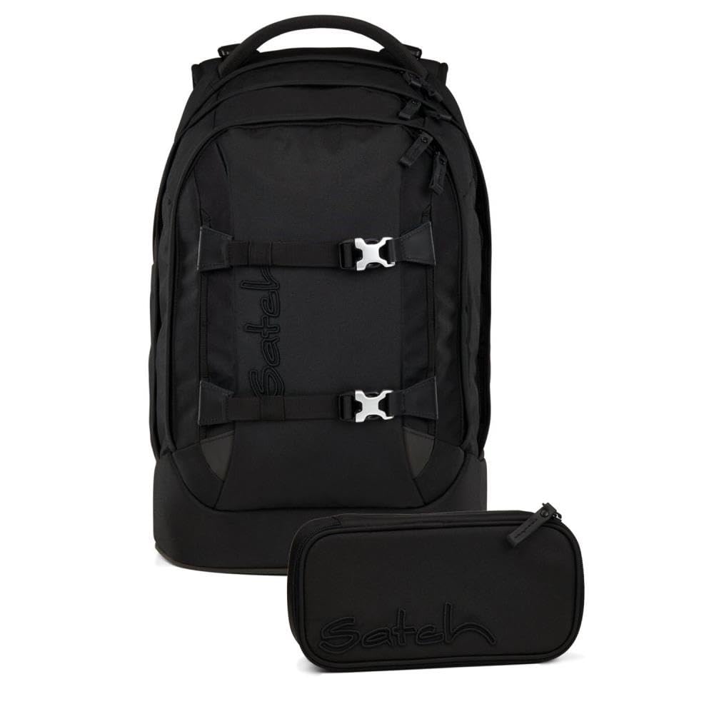 Satch pack Nordic Skandi Edition Schulrucksack Set 2tlg. inkl. Schlamperbox (Nordic Black), Nordic B