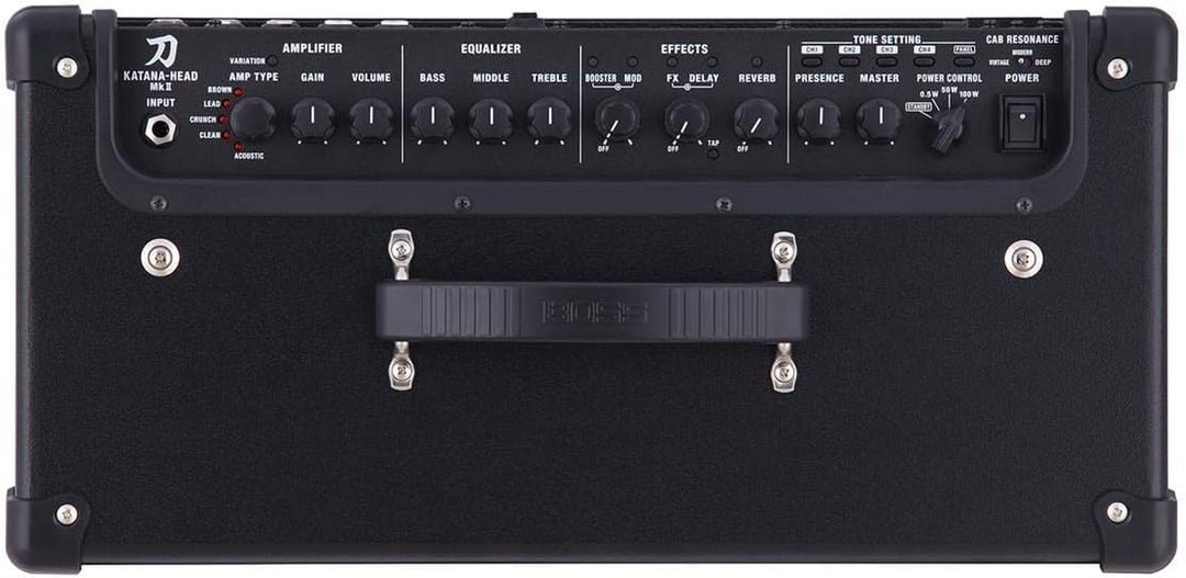 BOSS Katana MKII Head Gitarrenverstärker, tragbarer 100 Watt Gitarrenverstärker-Head mit leistungsst