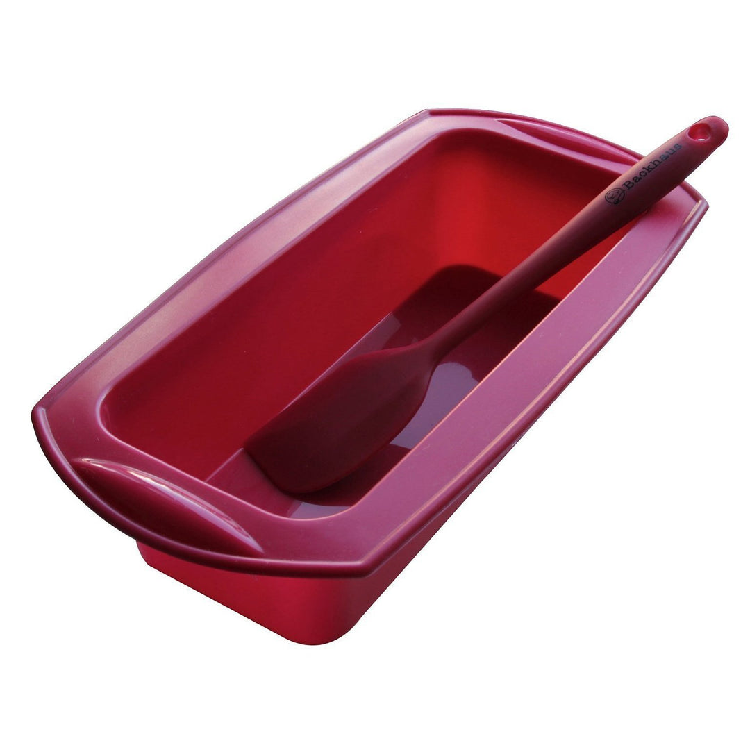 Backhaus FlexBake Silikon Kastenform 22cm mit Teigschaber – BPA-frei, antihaftend, LFGB-zertifiziert