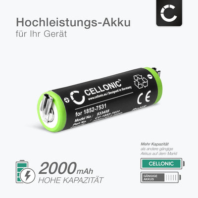 CELLONIC 2X 1852-7531 Ersatz Akku für Moser ChroMini Pro (1591) / Easy Style 1881 / Tondeo Eco-XS/We