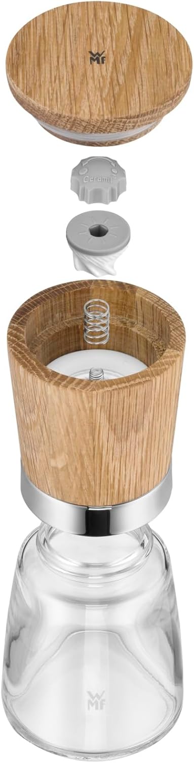WMF Ceramill Nature Salz und Pfeffer Mühle Set 2-teilig, unbefüllt, für Salz, Pfeffer, Chilli, Salzm