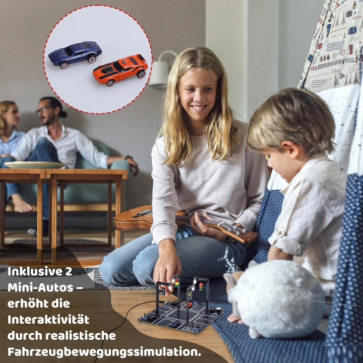 Verkehrsampel DIY Löt Bausatz, ElektoLoter LED Ampelanlage Lötprojekte mit Sound, STEM Ampel Elektro