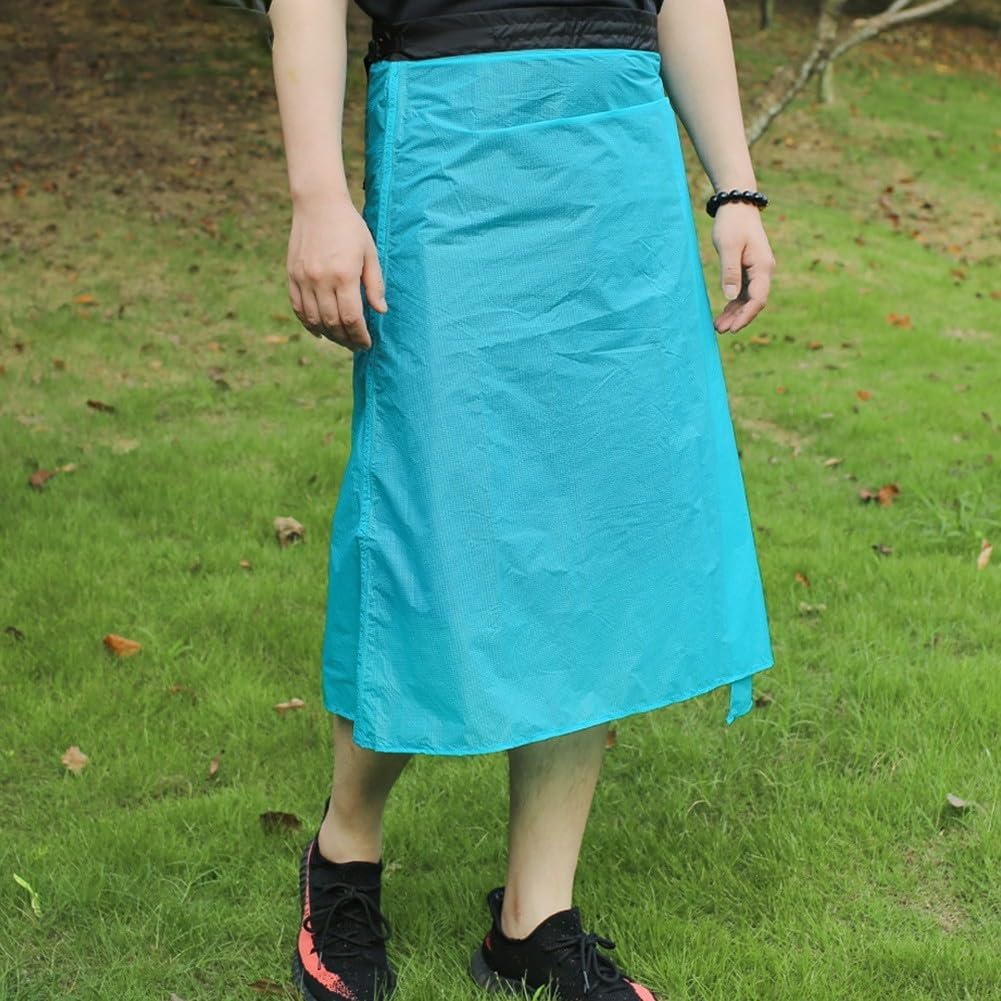 Ultraleichter, dünner Regenrock, wasserdicht, leicht, 15D-Nylon, Kilt-Regenhose, Wandern, multifunkt