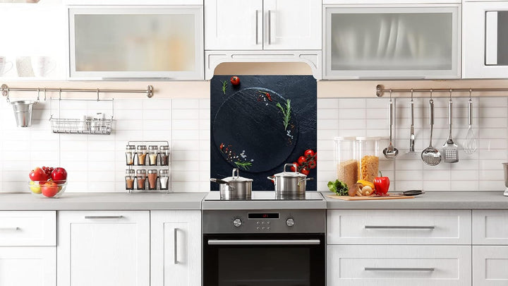 ALLboards Spritzschutz aus Glas TOMATEN, MIT TOMATEN 60x65cm Küchenrückwand aus Echtglas, für Küche,