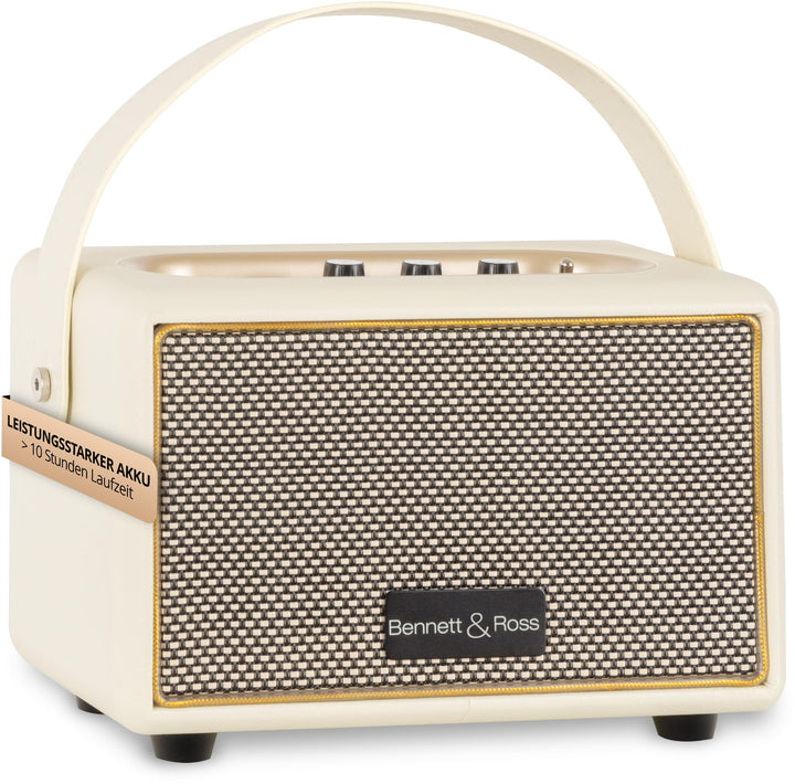 Bennett & Ross BB-820CW Blackmore Junior Version 2020 - Retro Bluetooth Lautsprecher in Lederoptik m