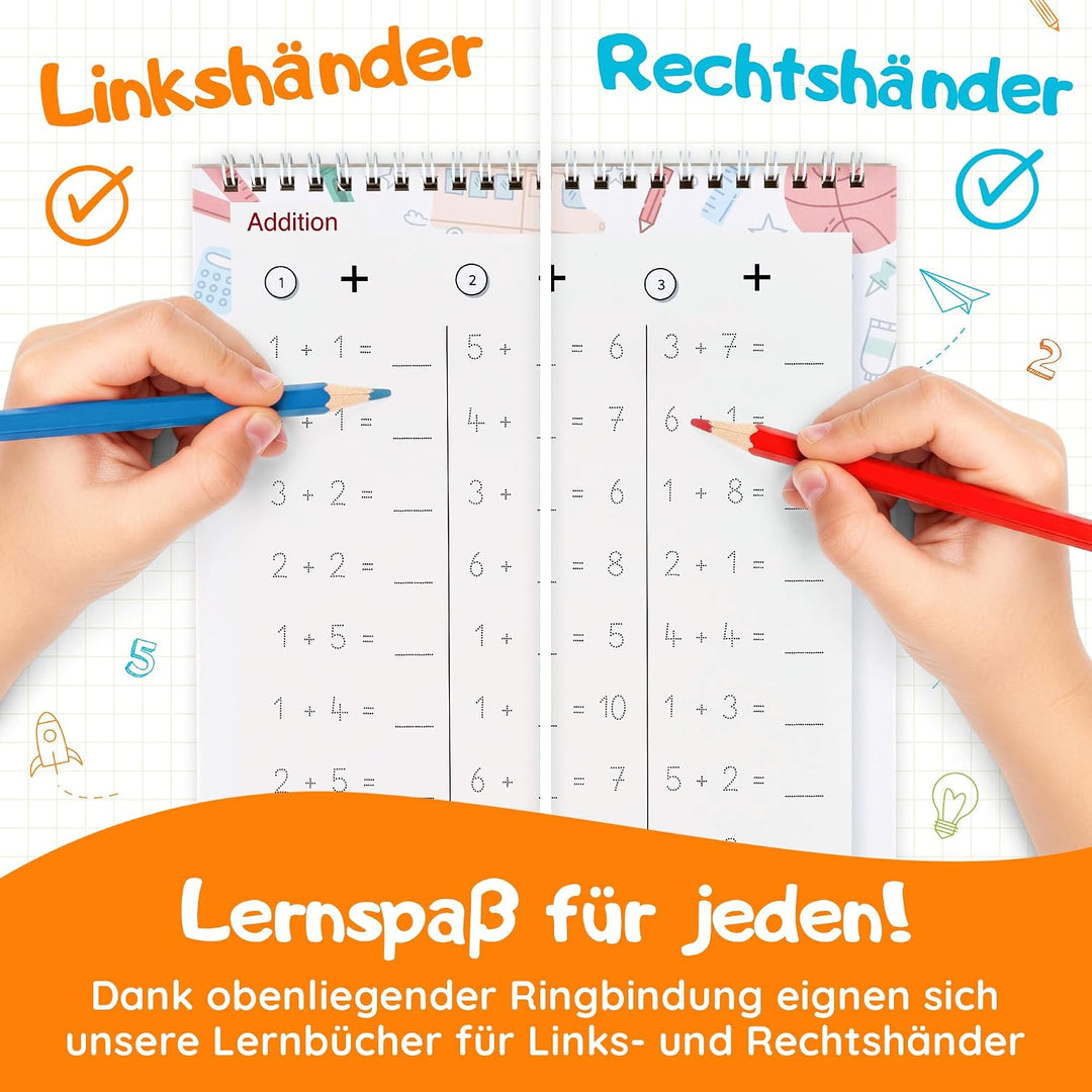 Filapen® Magisches Übungsheft Addition &amp; Subtraktion I Wiederverwendbares Übungsheft für Vorschulkin