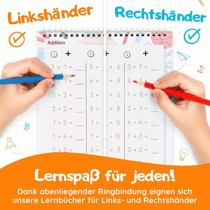 Filapen® Magisches Übungsheft Addition &amp; Subtraktion I Wiederverwendbares Übungsheft für Vorschulkin