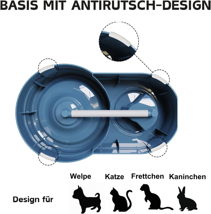 Wasserspender für Katzen und Hunde, 580 ml Automatischer Schwerkraft Haustier Trinkbrunnen mit Filte