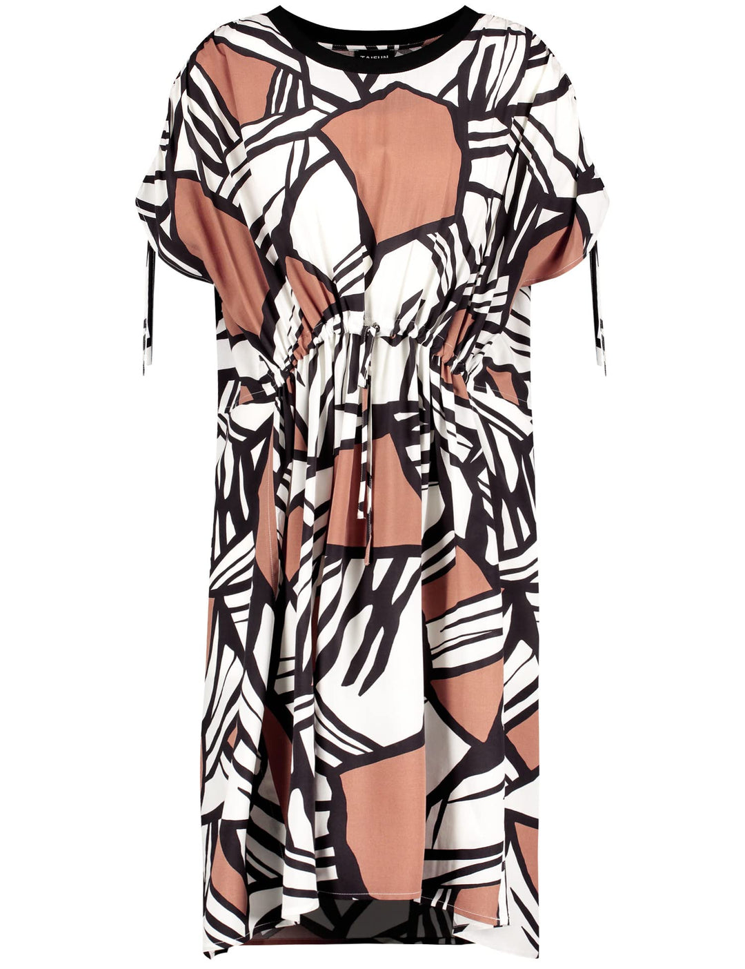 Taifun Damen Gewebe Kleid 42 Offwhite Gemustert, 42 Offwhite Gemustert