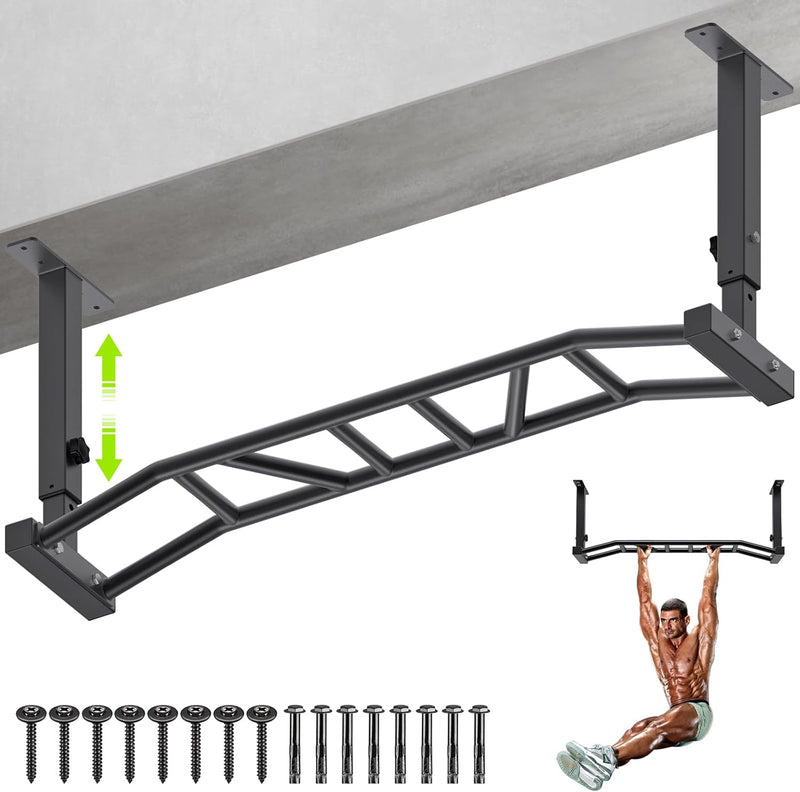 Kipika Deckenmontierte Klimmzugstange, Montierte Klimmzugstange, Höhenverstellbar, Ideal für Home Gy
