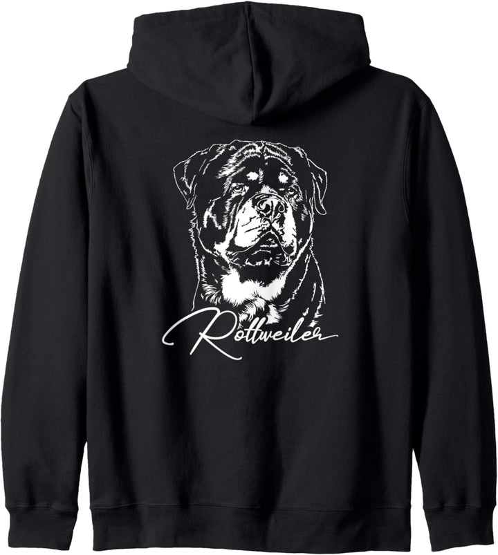 Rottweiler Hund Hunderasse Portrait Hundeportrait Kapuzenjacke