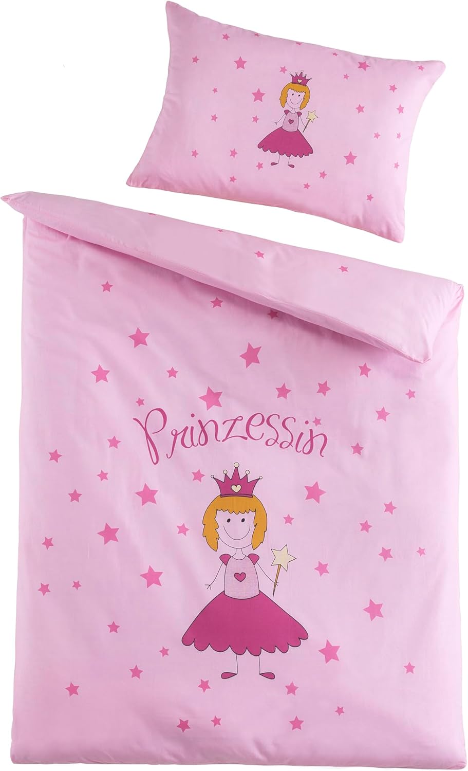 BaSaTex Kinder Baby Bettwäsche Set für Mädchen und Jungen | 100x135 cm + 40x60 cm | 100% Baumwolle R