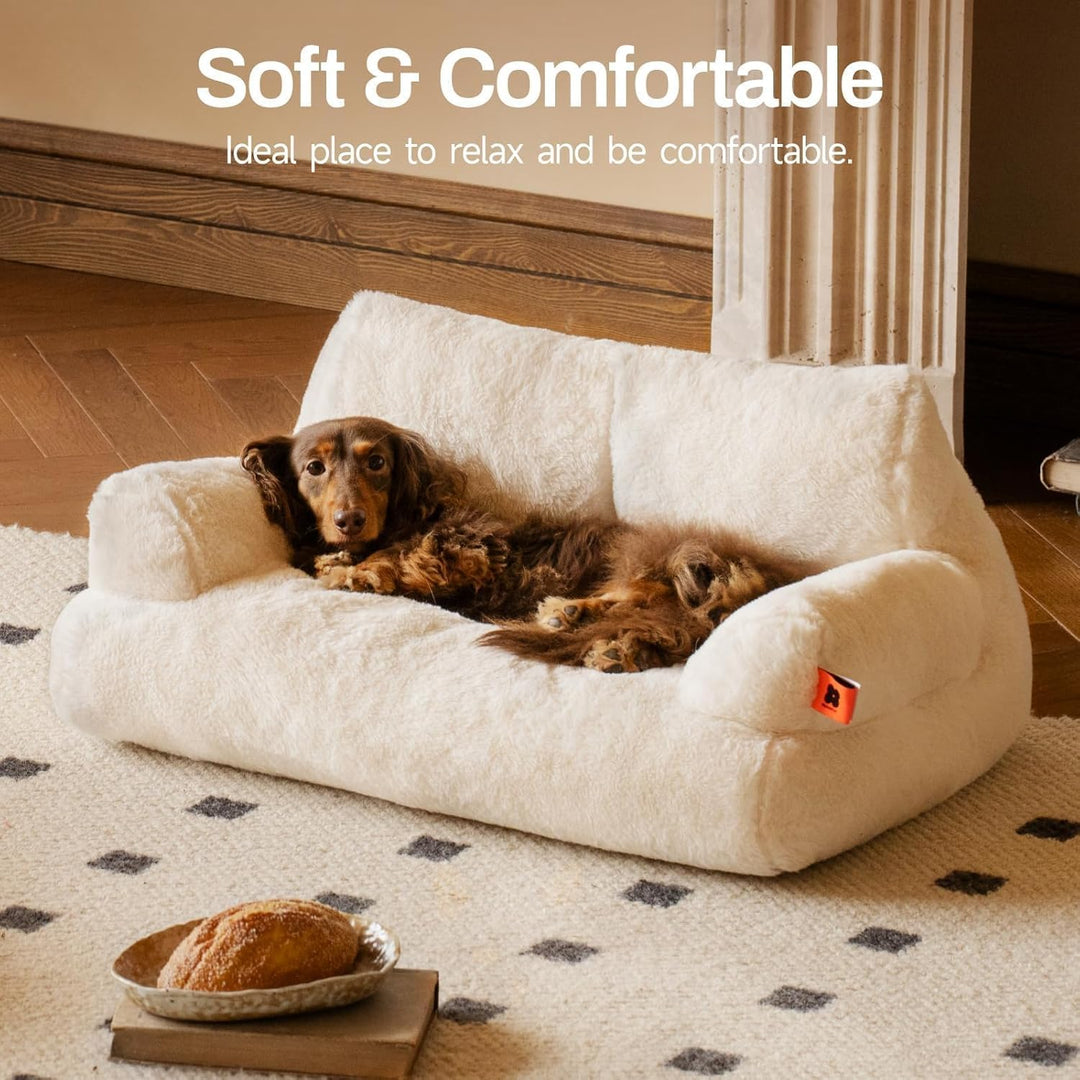 MEWOOFUN Katzenbett Grosse für Katzen, 66x48cm Flauschig und weich Katzensofa Katzencouchbett für mi