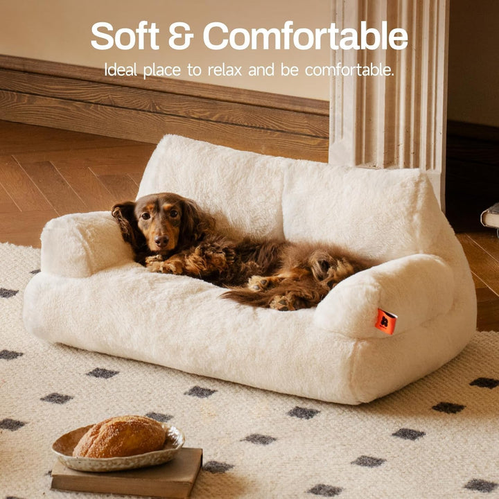 MEWOOFUN Katzenbett Grosse für Katzen, 66x48cm Flauschig und weich Katzensofa Katzencouchbett für mi