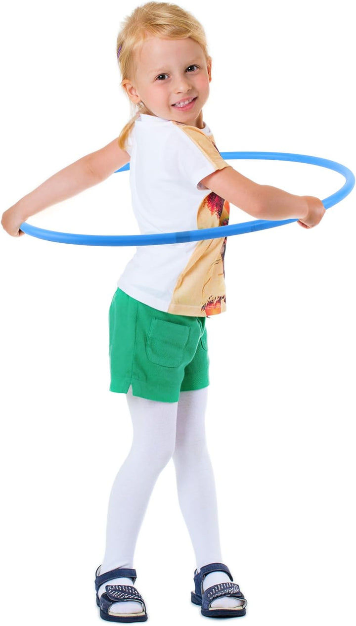 HOOPOMANIA Kinder Hula Hoop Reifen einfarbig [Ø60cm - Ø80cm] Hula Hoop für Kinder bunt Blau Ø60cm, B