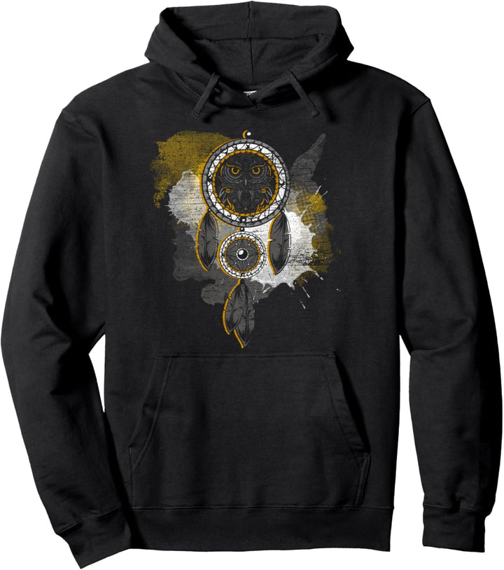 Geschenk für Esoteriker Eulen Traumfänger Pullover Hoodie