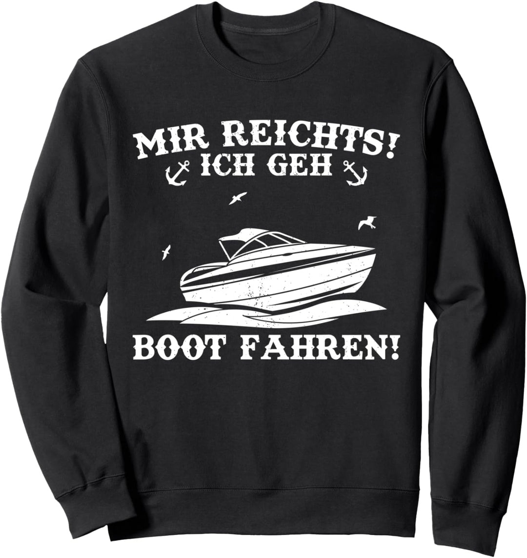 Kapitän Shirt Herren Boot Geschenk Nautik Motorboot Sweatshirt