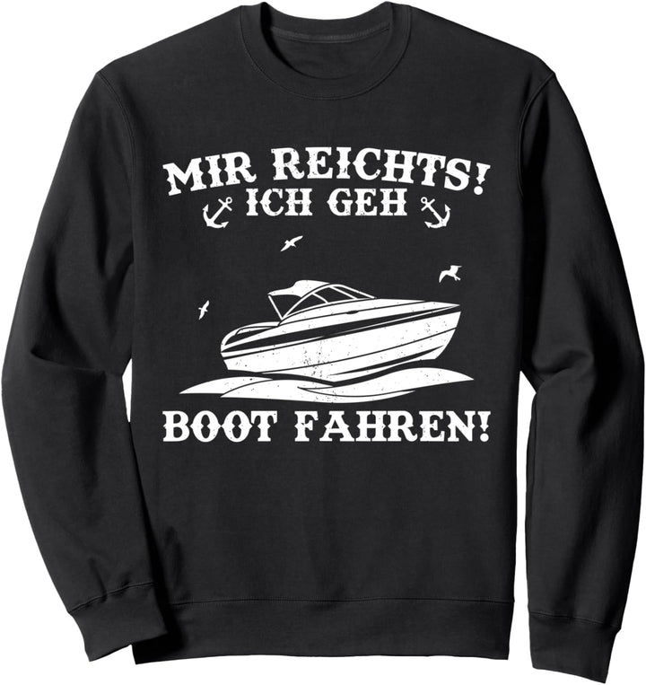 Kapitän Shirt Herren Boot Geschenk Nautik Motorboot Sweatshirt