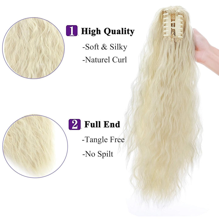 SEGO Ponytail Extension Pferdeschwanz Zopf Corn Wavy Haarteil Haarverlängerung Hair Piece Haar mit K