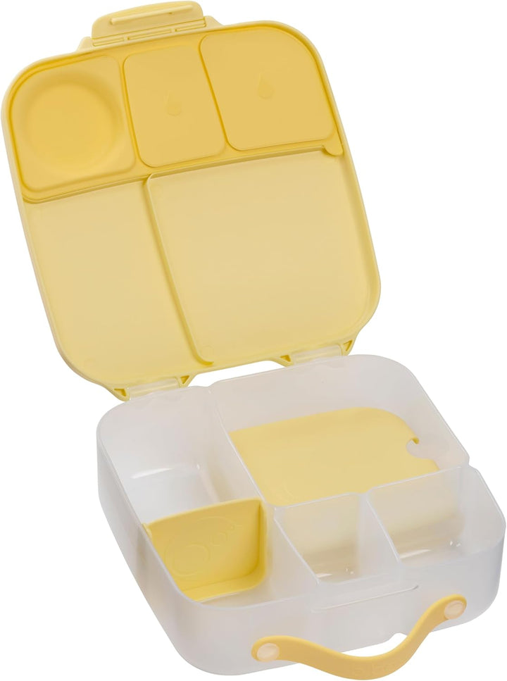 b.box Brotdose | Grosse Bento-Box mit 4 Fächern (2 auslaufsicher), herausnehmbarer Trenner, Gel-Kühl