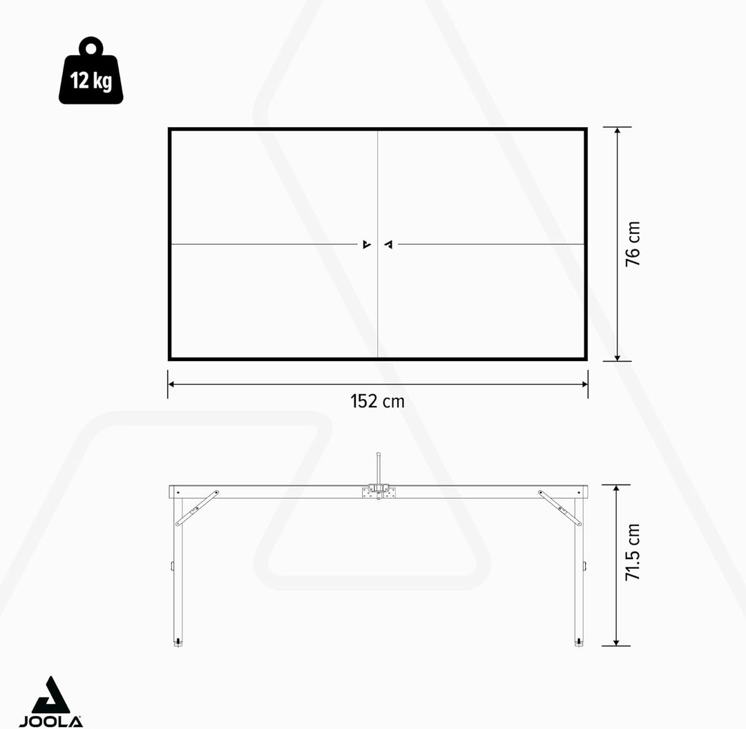 JOOLA Midsize Tischtennisplatte, Freizeittisch, Tischtennistisch im modernen Design inklusive Tischt