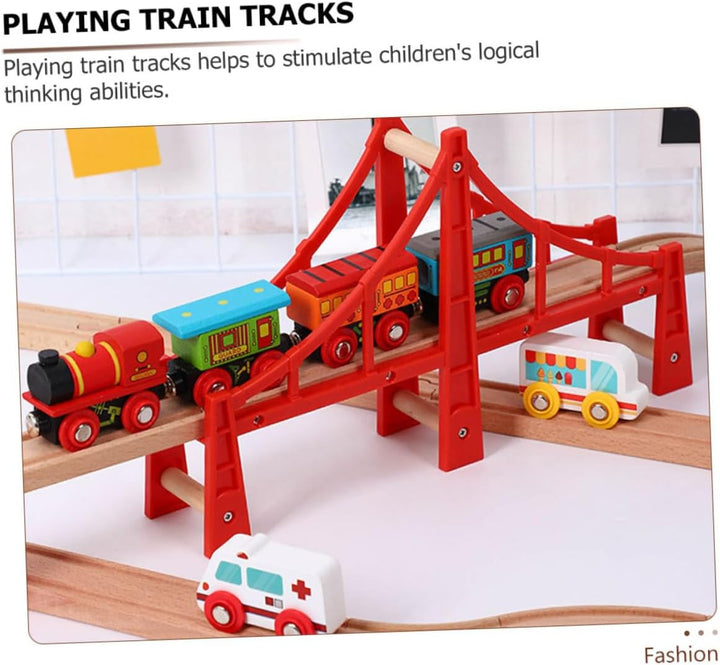 STOBOK 2stücke Holzspielzeug Für Eisenbahn Kompatibel Mit Holzschienen Fördert Spiel Für Mädchen Um