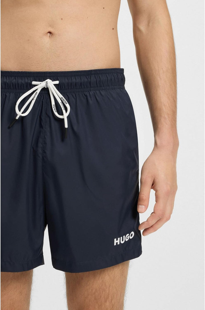 HUGO Herren Haiti Badeshorts aus schnell trocknendem Recycling-Gewebe mit Logo XS New - Dark Blue405