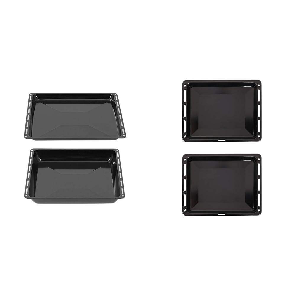 ICQN 465 x 370 x 30 und 60 mm Backblech Set & 460 x 370 x 30 mm Backblech Set, Passend für Bosch Nef
