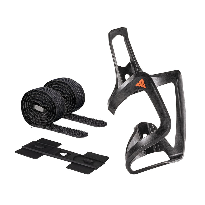 Granite Aux E+ Carbon Fiber Flaschenhalter mit Gurt-Kit, leicht und Seite geladen Funktionen Radfahr
