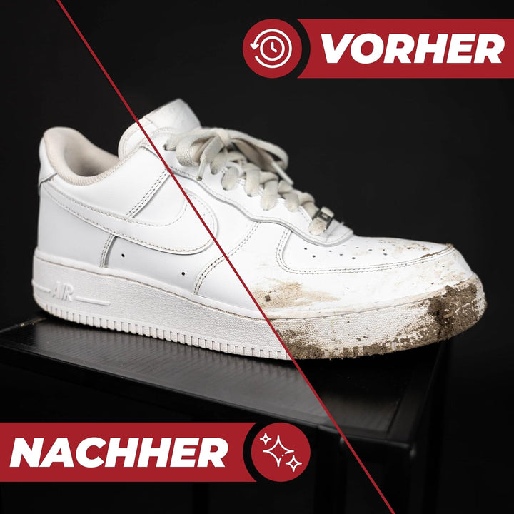 CORIUM, Sneaker Reiniger Set, Effektive Reiniger, Holzbürste & Mikrofasertuch, Set